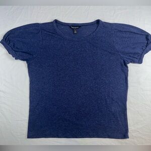 Banana Republic Women’s Linen Blend Tee with Banded Puff Short Sleeves